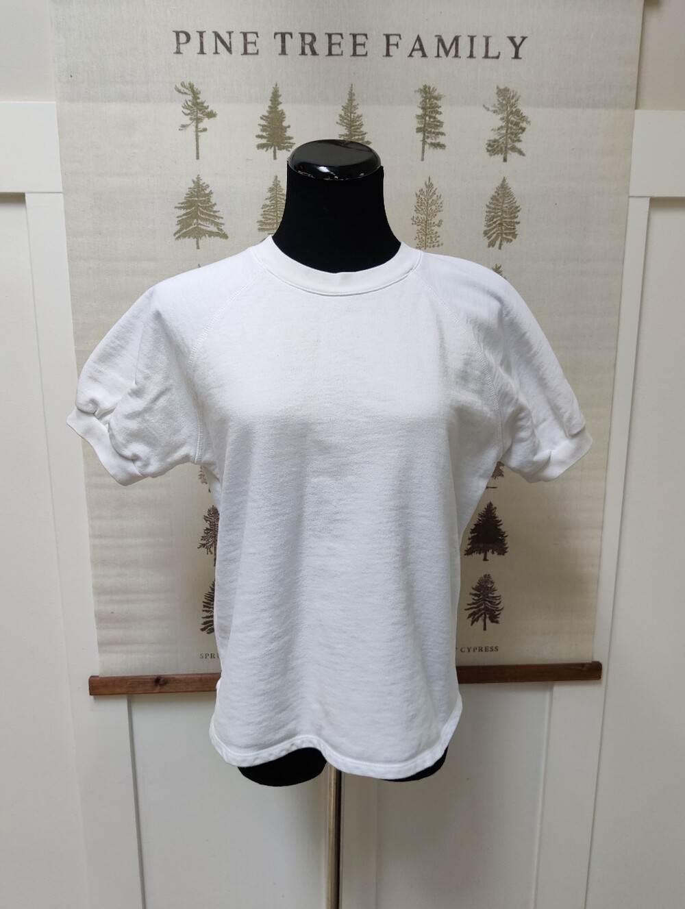 Leallo White Short Sleeve Sweatshirt Tee Size Small